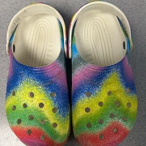 CROCS Kids Multicolor Rainbow Foam Clogs